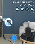 Power Strip Tower Surge Protector BEVA 10ft Flat Plug Desktop Charging Station 9 AC Outlets 4 USB Ports, 900 Joules, Long Extension Cord for Home Office Appliances Smartphones Computer Tablets(Black) - Image 6